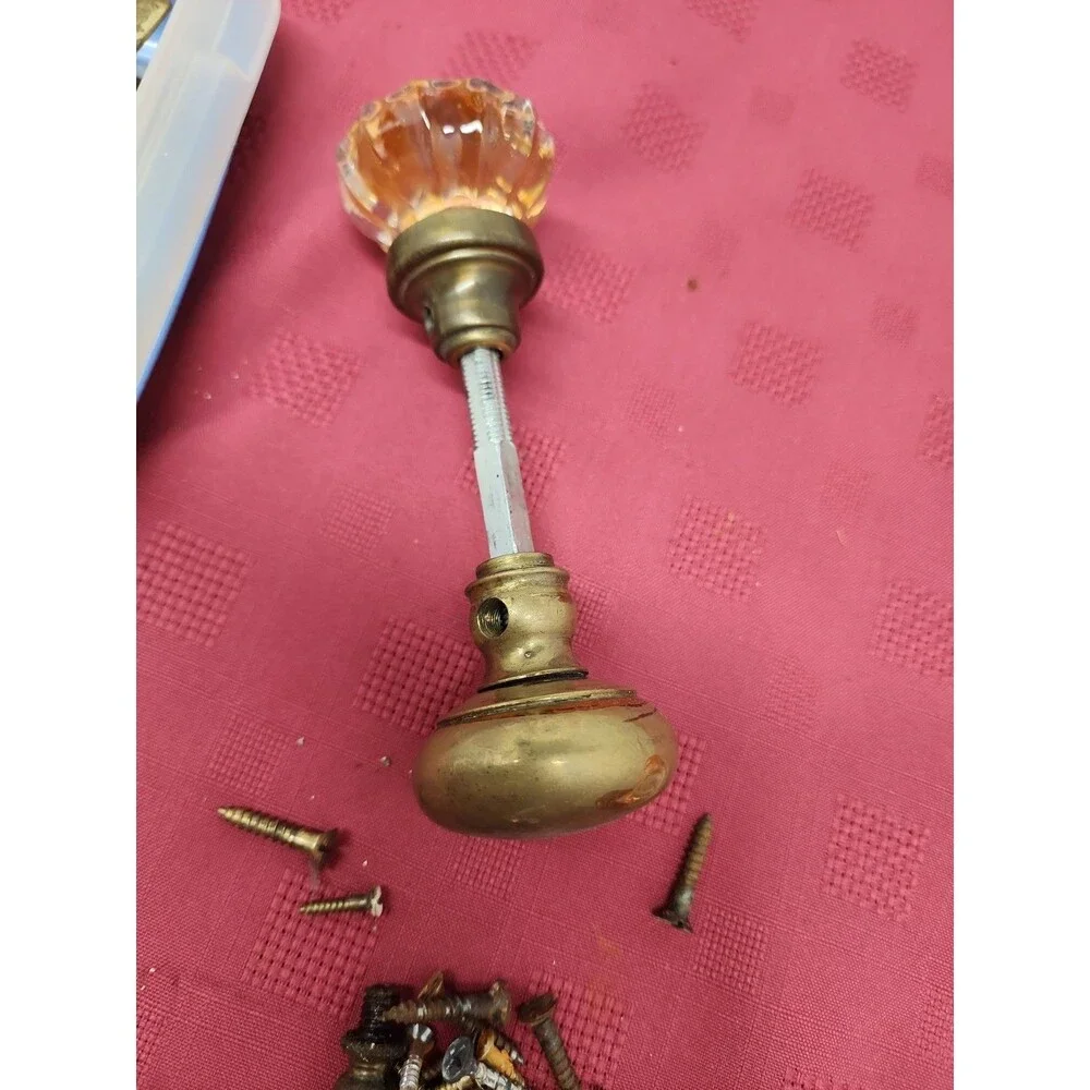 Vintage Brass Door Hardware Assorted Miscellaneous Pieces Perfect For Rehabber
